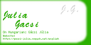 julia gacsi business card